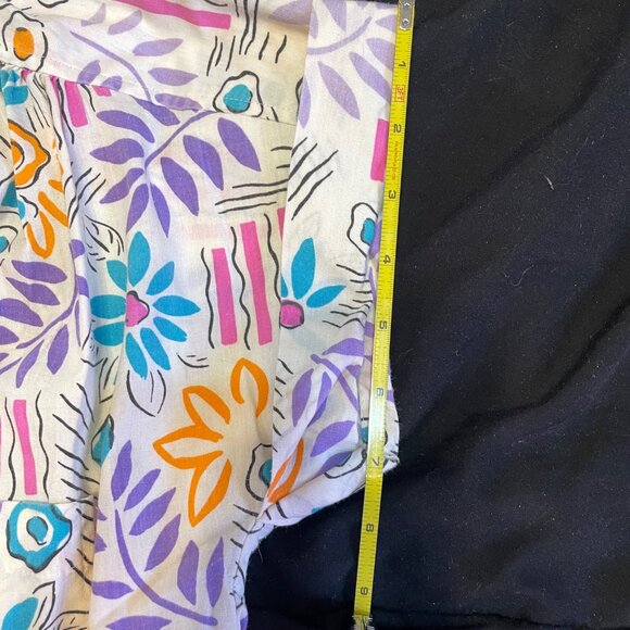 Vintage Harbour Isle Graphic Floral Summer Shirt Size 8 - Picture 3 of 7